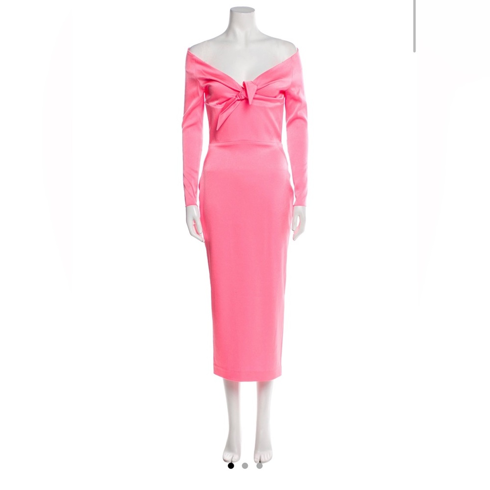 Alex Perry Peyton Off Shoulder Bow Tie Dress